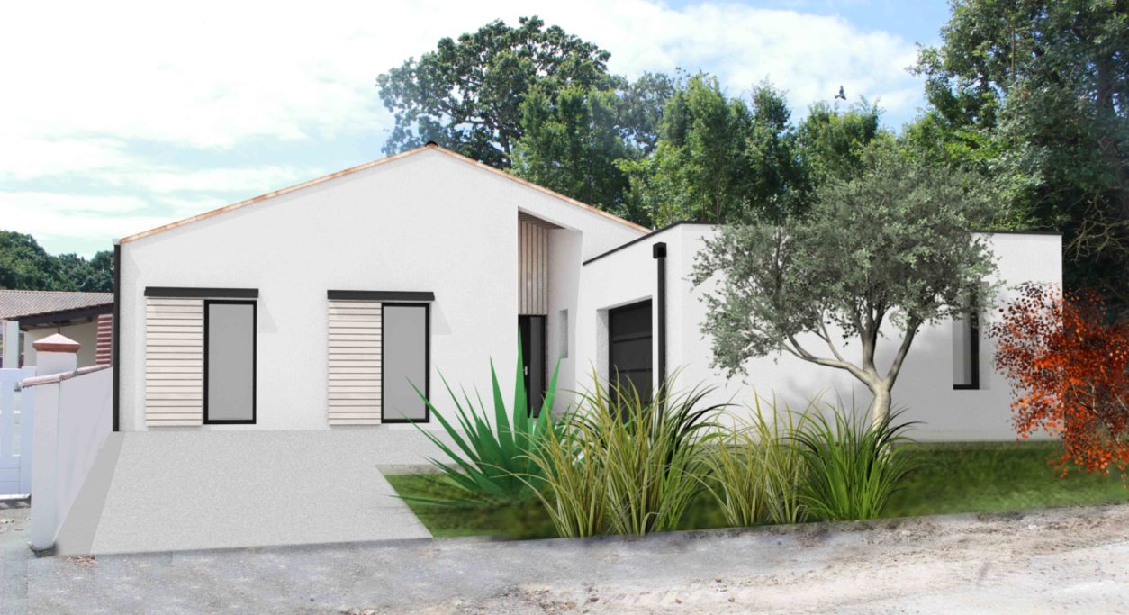 MAISON NEUVE mix contemporain Permis de construire pour cette Belle maison contemporaine en maçonnerie traditionnelle mêlant toiture tuile et toiture plate